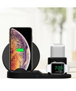 3in1 10W Qi Wireless Charger For AirPods Dock Station Fast Charging for ... - $29.10