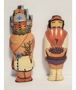 VTG Spirit Kachinas Soft Plush Dolls Set of 2 Handmade 1994 Jemez Corn M... - £59.57 GBP