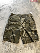 Old Navy Cargo Shorts Mens Size 33 Green Camouflage Outdoors Hunting Canvas - $18.49