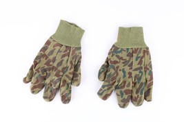 Vtg 70s Streetwear Faded Fleece Lined Camouflage Hand Gloves Cotton Mens... - $49.45
