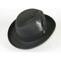Men Bruno Capelo Summer Spring Soft Straw Style Hat Godfather GF200 Black image 6