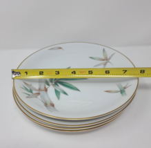 Set of 4 Noritake China Canton (5027) Bamboo 7 7/8&quot; Dessert Salad Plates EUC - £18.44 GBP