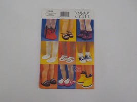 VOGUE CRAFT PATTERN #7329 18&quot; FASHION DOLL FOOTWEAR 9 PAIRS OF SHOES UNC... - £7.56 GBP