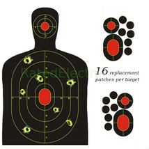 20PCS 9.5x14.5inch Adhesive Shooting Targets Gun Rifle Paper Reactive Splatter - £18.08 GBP
