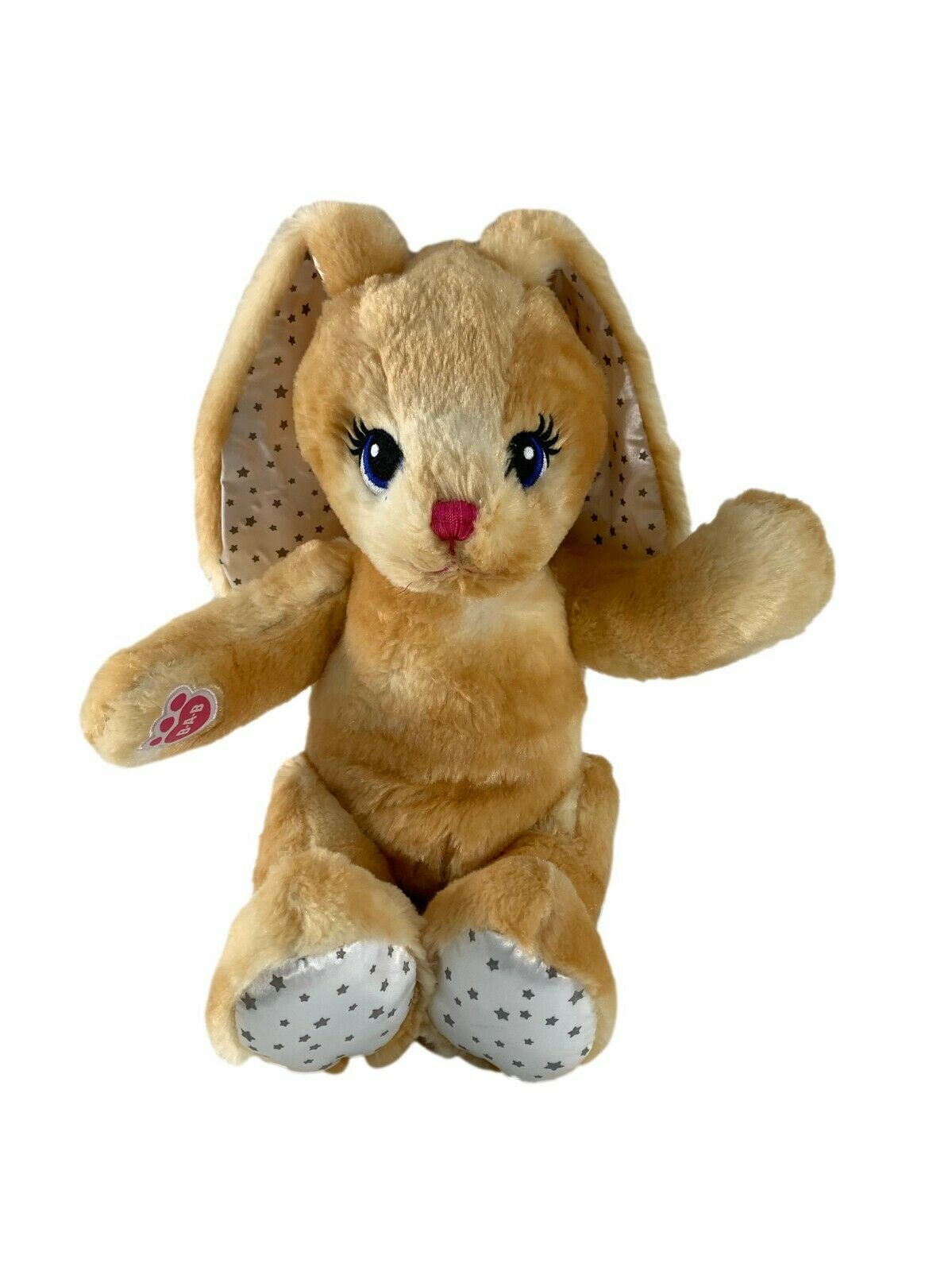 Primary image for Build A Bear Bunny Rabbit Jointed Tan Plush Stuffed Animal Stars Easter Toy 17"