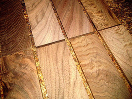 10 Thin Kiln Dried Sanded Figured Thin Walnut 12&quot; X 3&quot; X 3/8&quot; Lumber Wood - £39.52 GBP