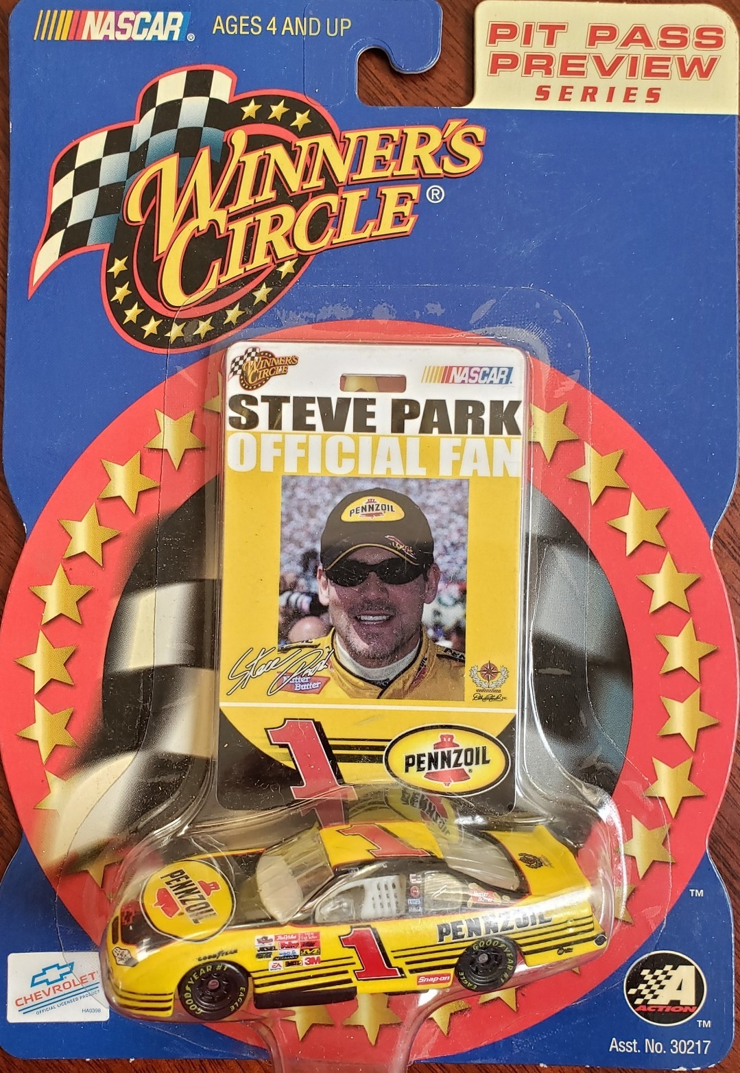 Nascar Winner's Circle Steve Park #1 Pennzoil Pit Pass Preview Series Die Cast - $19.95