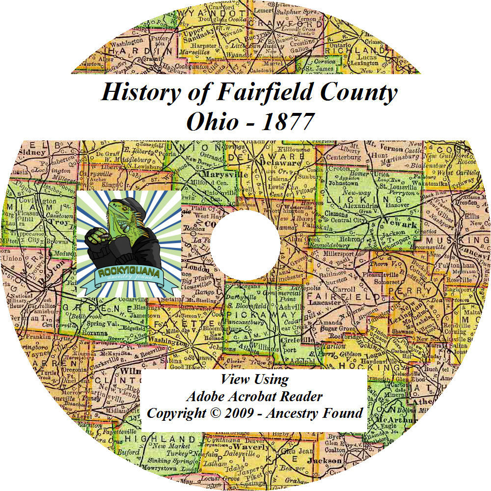 1877 History & Genealogy of FAIRFIELD County Ohio OH