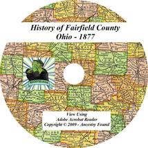 1877 History &amp; Genealogy of FAIRFIELD County Ohio OH - £4.38 GBP