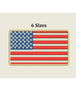 USA US Flag Digitized filled embroidery design pattern Instant Digital D... - £3.51 GBP