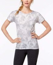 Ideology Tie-Dyed Cutout-Back T-Shirt, Grey, Size Large - £13.40 GBP