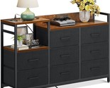 Odk Dresser With 2 Outlets And Usb Charging, Tv Stand 52&#39;&#39;W Larger Dress... - $194.94