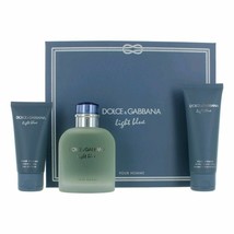 Light Blue Dolce &amp; Gabbana 3 Piece Pc EDT 1.6 2.5 4.2 oz / 50 75 125 ml ... - £101.63 GBP