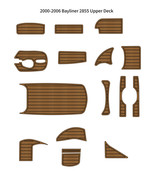 2000-2006 Bayliner 2855 Upper Deck Pads Boat EVA Foam Faux Teak Deck Flo... - $834.30 CAD