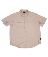 Patagonia Button Down Shirt Mens Large Short Sleeve Quick Dry Tan Shirt - £19.58 GBP