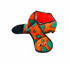 Outward Hound Invincibles Dog Toy Snake 6 Squeakers Orange/Blue 1ea/XL - £19.06 GBP