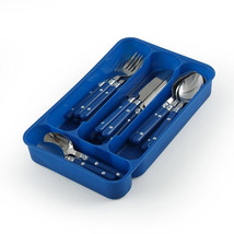 Gibson Home Casual Living 24-Piece Flatware Set, Blue - £47.30 GBP