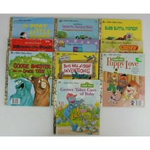 Vintage Lot of 10 Classic Golden Books Sesame Street, Winnie The Pooh, &amp; More - £18.21 GBP