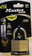 Master Lock 5SSKAD Stainless Steel Outdoor Padlock with Key, 1 Pack - $19.79