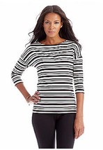 New Cynthia Rowley Black White Cotton Stripes Top Blouse Size S $ 59 - £26.98 GBP