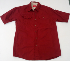 vintage short sleeve wrangler button shirt pocket front cotton size small  - £15.47 GBP