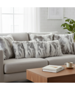 SOGA 6PC Luxury Faux Fur Pillow Covers Set White &  Gray/White Decorative Covers - $126.50
