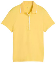 PUMA X Dani Dazey Women&#39;s CLOUDSPUN Bridges Golf Yellow Polo Size XS Preppy - $748.67 MXN