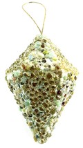 Beautiful Stone Embellished Christmas Ornament Shades Of Green, Yellow, ... - $129.25 MXN