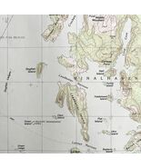 Map Leadbetter Island Maine USGS 1982 Topographic Geo 1:24000 27x22&quot; TOPO16 - $822.33 MXN