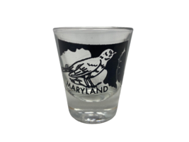 Vintage Maryland Shot Glass State Image Oriole Bird Souvenir Collectible  - $8.90