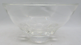 Vintage Signed Steuben Crystal Bowl with Thumbprint Base  - £77.07 GBP