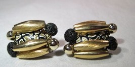 Vintage Alice Caviness Gold Tone Filigree Earrings K1196 - $48.51