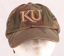 Camouflage KU baseball trucker golf hat Kansas University 100% Cotton St... - $12.75