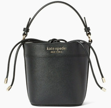 Kate Spade Cameron Small Bucket Bag Black Leather WKRU6712 NWT $299 Shoulder - £90.19 GBP