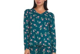 Flora by Flora Nikrooz Womens Jenna Printed Sweater Knit Pajama Top Only,1-Piece - £49.53 GBP