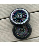 100mm Scooter Wheels - Pro Scooter Wheels 100mm Pair - Neo Oil Slick Bla... - $55.88