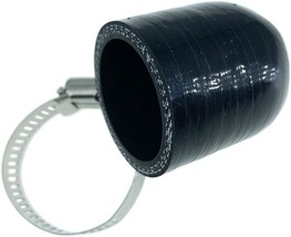 1-3/16&quot; (30Mm) Black Universal Reinforced Silicone Coolant Cap With Clam... - $31.98