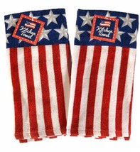 USA Flag Patriotic Dish Towels Set of 2 Summer Beach House BBQ 4th Of July - £19.32 GBP