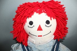 Vintage 25 in Hand Made Raggedy Ann And Andy Dolls Embroidered Faces Well Made - £118.55 GBP