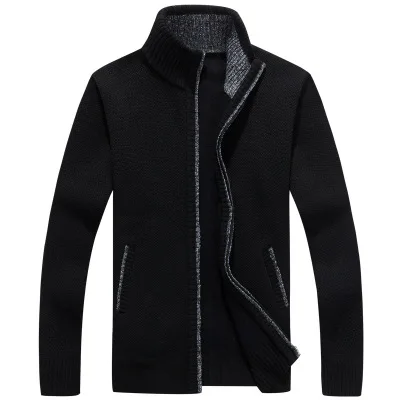 Autumn Winter Warm Cardigan Men Fleece Zipper s Jackets Mens Slim Fit  c... - $121.19