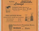 Big Valley Cattle Company Steak House &amp; Lounge Menu Albuquerque New Mexico  - $18.81