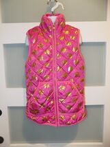 SIMPLY SOUTHERN Pink &amp; Gold Elephants Sleeveless Vest Size M Girl's - $24.30