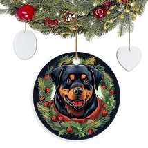 NETHOUSE Rottweiler Christmas Ornament Craft Gifts Rottie Dog Christmas ... - £10.02 GBP