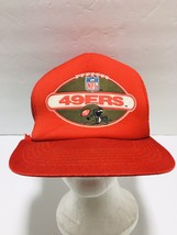 Vtg. 80s 49ers Mesh Foam Trucker Hat SnapBack NFL Candlestick Red Gold RARE - $47.45