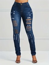 Womens High-Waisted Distressed Skinny Jeans - $44.25+