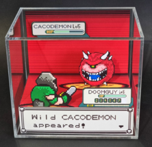 Doom x Pokemon - 3D Cube Handmade Diorama - Video Games - Shadowbox - £54.49 GBP