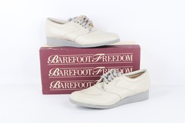 NOS Vtg 90s Streetwear Womens 7.5 2A Leather Platform Shoes Sneakers Gra... - £77.36 GBP