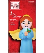 HOME ACCENTS HOLIDAY 1010 987 327 3.5&#39; LED INFLATABLE ANGEL - NEW! - $19.98