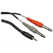 Hosa - CMP-159 - Stereo Breakout 1/8&quot; TRS to Dual TS Y-Cable - 10 ft - £13.54 GBP