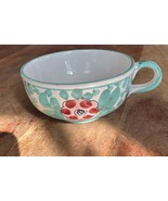 Gorgeous Hand Painted Floral Oversized Cappuccino Cup Signed Italy 6&quot;x3&quot;... - $32.16 CAD